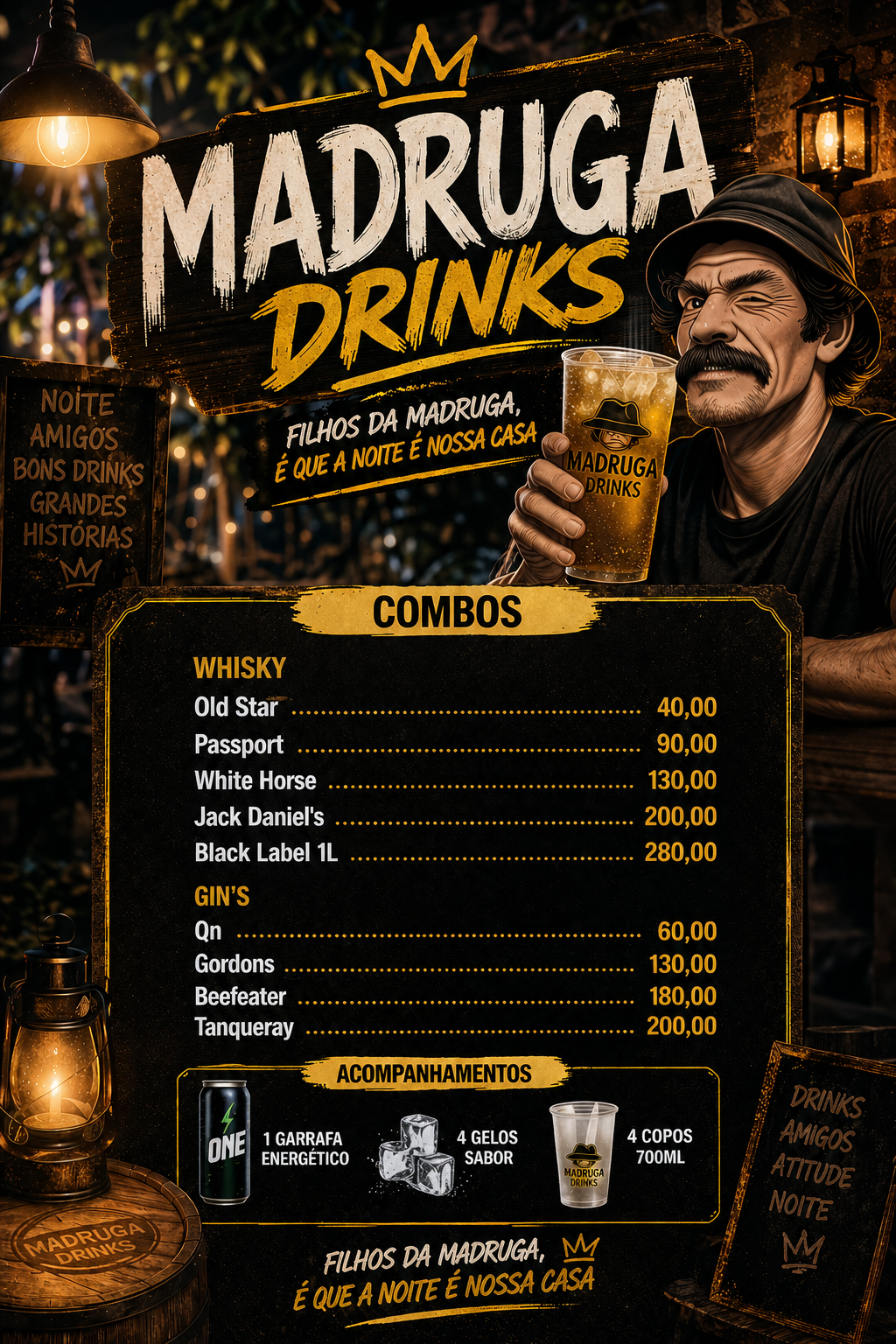 Cardápio de combos