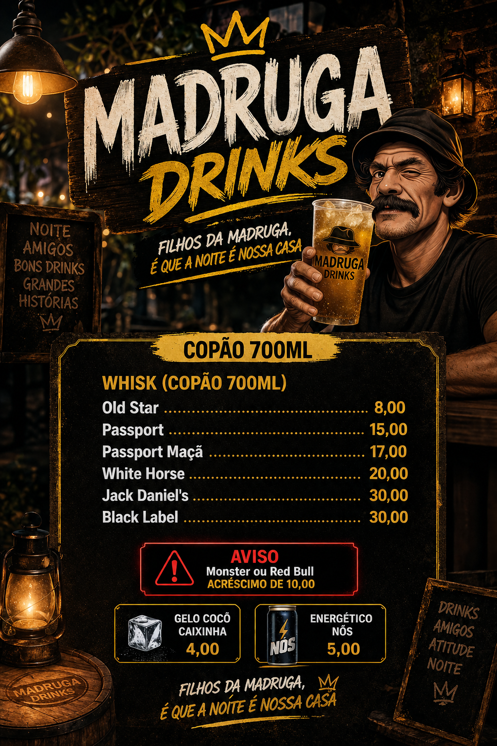 Cardápio de whisky